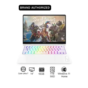 HP OMEN AE4L3EA Laptop With 14-Inch 2.8K Display, Core Ultra 7-155H Processor/16GB RAM/1TB SSD/8GB NVIDIA GeForce RTX 4060 Graphics/Windows 11 Home English Ceramic White