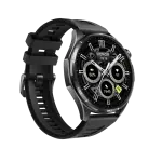 Honor Watch 6 Smartwatch with Leather Strap (35-Day Battery, Dual-Band GPS, 1.43" AMOLED Display, Shadow Black) - Middle East Version