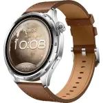 Honor Watch 6 Smartwatch with Leather Strap (35-Day Battery, Dual-Band GPS, 1.43" AMOLED Display, Twilight Brown) - Middle East Version